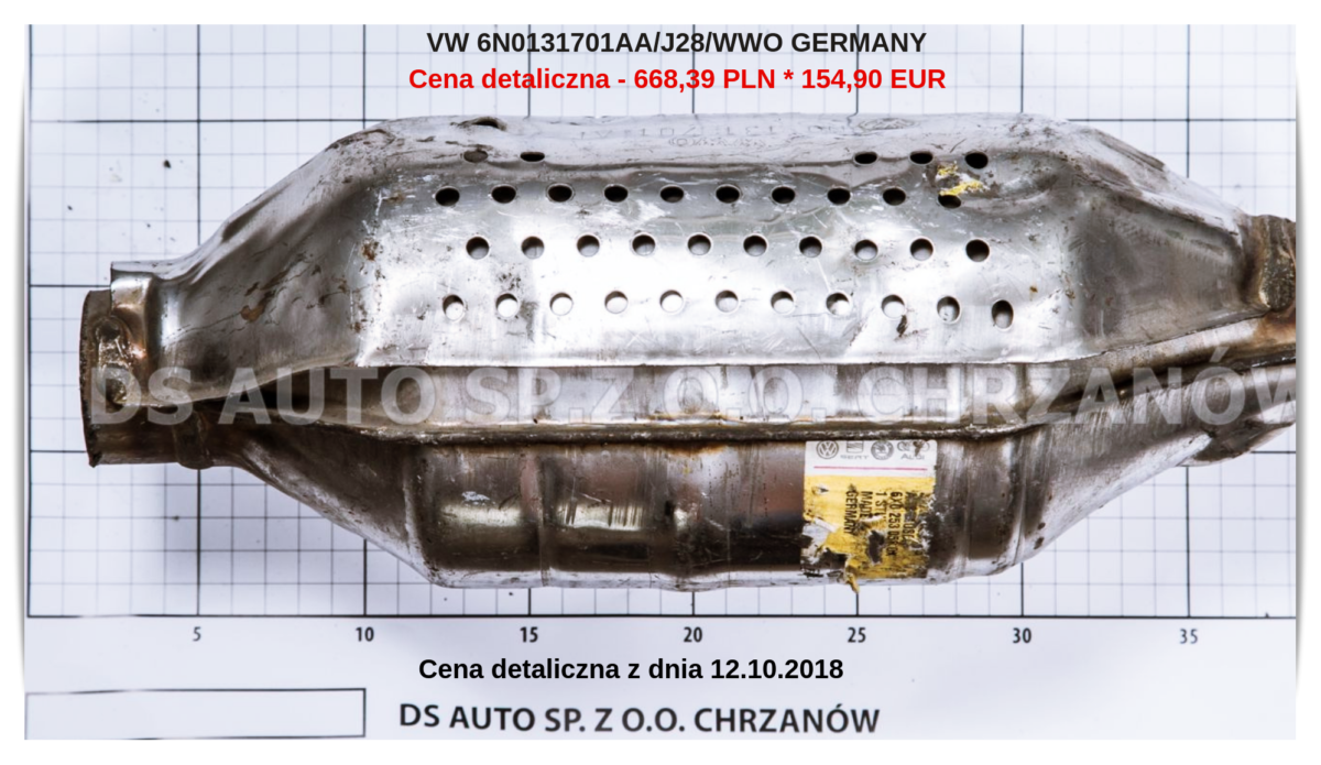 Katalizator 6N0131701AA/J28/WWO GERMANY z Volkswagena